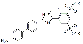 2-(4'-Amino-1,1'-biphenyl-4-yl)-2H-naphtho[1,2-d]triazole-6,8-disulfonic acid dipotassium salt Structure