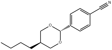 トランス４（５ブチル１·３ジオキサン２イル）ベンゾニトリル 化学構造式