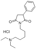 2,5-Pyrrolidinedione, 1-(5-(diethylamino)pentyl)-3-phenyl-, monohydroc hloride (9CI) 化学構造式