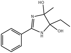 1H-Imidazole-4,5-diol, 4-ethyl-4,5-dihydro-5-methyl-2-phenyl- (9CI) Structure