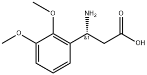 (R)-3-アミノ-3-(2,3-ジメトキシフェニル)プロパン酸 化学構造式