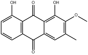 1,8-DIHYDROXY-2-METHOXY-3-METHYL-ANTHRAQUINONE Structure