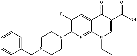 7-(4-ACETYL-PIPERAZIN-1-YL)-1-ETHYL-6-FLUORO-4-OXO-1,4-DIHYDRO-[1,8]NAPHTHYRIDINE-3-CARBOXYLIC ACID 结构式