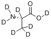 L‐アラニン‐D7 化学構造式