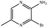 2-アミノ-3-ブロモ-5-メチルピラジン 化学構造式