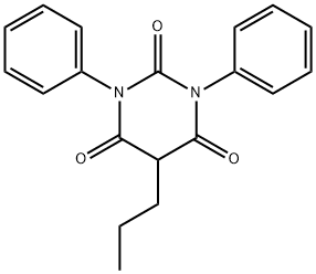 1,3-Diphenyl-5-propyl-2,4,6(1H,3H,5H)-pyrimidinetrione Structure