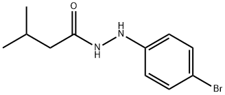 Isovaleric acid, 2-(p-bromophenyl)hydrazide Struktur