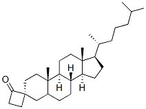 (3R)-Spiro[cholestane-3,1'-cyclobutan]-2'-one Struktur