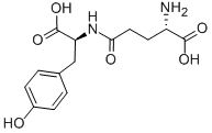 N-(L-γ-グルタミル)-L-チロシン 化学構造式