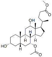 methyl (3alpha,5beta,7alpha,12alpha)-7-acetoxy-3,12-dihydroxycholan-24-oate Structure