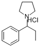 1-(1-phenylpropyl)pyrrolidine hydrochloride Struktur