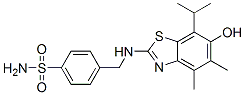 Benzenesulfonamide,  4-[[[6-hydroxy-4,5-dimethyl-7-(1-methylethyl)-2-benzothiazolyl]amino]methyl]- Struktur