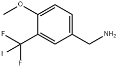 4-メトキシ-3-(トリフルオロメチル)ベンジルアミン 化学構造式