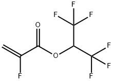2-フルオロアクリル酸1,1,1,3,3,3-ヘキサフルオロイソプロピル 化学構造式