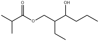 イソ酪酸2-エチル-3-ヒドロキシヘキシル 化学構造式