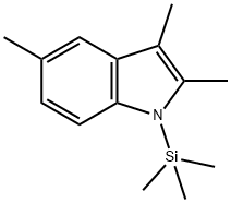 1H-Indole, 2,3,5-trimethyl-1-(trimethylsilyl)- 结构式