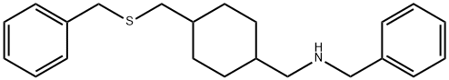 Cyclohexanemethylamine, N-benzyl-4-(benzylthio)methyl- Structure