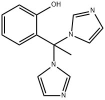 o-[1,1-Bis(1H-imidazol-1-yl)ethyl]phenol Struktur