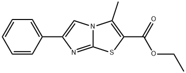 3-甲基-6-苯基咪唑并[2,1-B]噻唑-2-甲酸乙酯, 74416-91-4, 结构式