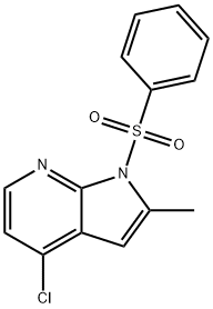1H-Pyrrolo[2,3-b]pyridine, 4-chloro-2-Methyl-1-(phenylsulfonyl)-, 744209-64-1, 结构式