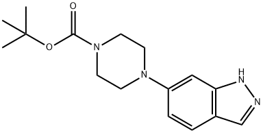 tert-Butyl 4-(1H-indazol-6-yl)piperazine-1-carboxylate Struktur