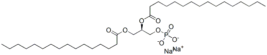 L-BETA,GAMMA-DIPALMITOYL-ALPHA-PHOSPHATIDIC ACID DISODIUM SALT, 74427-52-4, 结构式