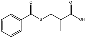 3-(ベンゾイルチオ)-2-メチルプロパン酸 化学構造式