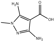 1H-Pyrazole-4-carboxylic  acid,  3,5-diamino-1-methyl- Structure