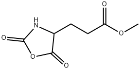 2,5-ジオキソ-4-オキサゾリジンプロピオン酸メチル 化学構造式