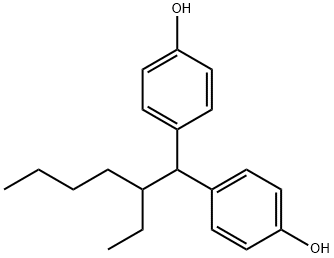 4,4’-(2-乙基亚己基)双苯酚, 74462-02-5, 结构式
