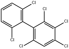 2,2',3,4,6,6'-ヘキサクロロ-1,1'-ビフェニル 化学構造式