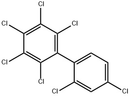 2,2',3,4,4',5,6-ヘプタクロロビフェニル 化学構造式