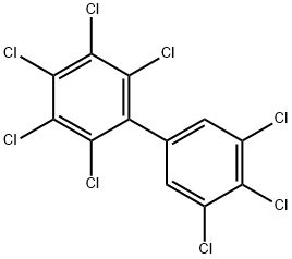 2,3,3',4,4',5,5',6-オクタクロロ-1,1'-ビフェニル 化学構造式