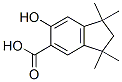 2,3-dihydro-6-hydroxy-1,1,3,3-tetramethyl-1H-indene-5-carboxylic acid Struktur