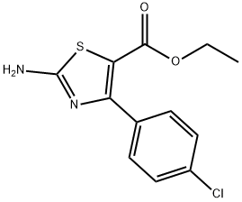 2-アミノ-4-(4-クロロフェニル)チアゾール-5-カルボン酸エチル 塩化物 化学構造式