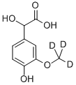 (±)‐4‐ヒドロキシ‐3‐メトキシ‐D3‐マンデル酸 化学構造式