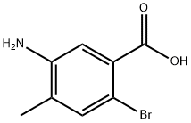 5-氨基-2-溴-4-甲基苯甲酸 结构式