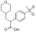 2-[4-(METHANESULFONYL)PHENYL]-3-(TETRAHYDROPYRAN-4-YL)PROPIONIC ACID Struktur