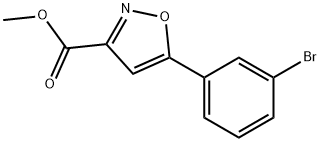 5-(3-ブロモフェニル)イソオキサゾール-3-カルボン酸メチル 化学構造式