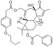 12-Deoxyphorbol-13-phenylacetate-20-(4-butoxyphenylacetate) Structure