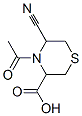 N-acetyl-3-carboxy-5-cyanotetrahydro-1,4-2H-thiazine Struktur