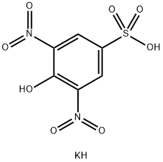 4-ヒドロキシ-3,5-ジニトロベンゼンスルホン酸カリウム 化学構造式
