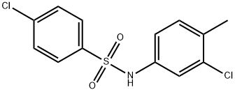 4-chloro-N-(3-chloro-4-methylphenyl)benzenesulfonamide Struktur