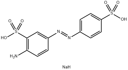 4-アミノ-1,1′-アゾベンゼン-3,4′-ジスルホン酸 一ナトリウム塩 化学構造式