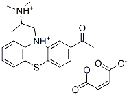 2-acetyl-10-[2-(dimethylammonio)propyl]-10H-phenothiazinium maleate Structure