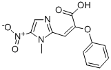2-Propenoic acid, 3-(1-methyl-5-nitro-1H-imidazol-2-yl)-2-phenoxy- 结构式