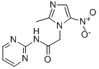 1H-Imidazole-1-acetamide, 2-methyl-5-nitro-N-2-pyrimidinyl- Structure