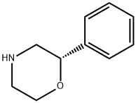 (S)-2-フェニルモルホリン 化学構造式