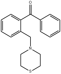 2-(チオモルホリノメチル)ベンゾフェノン 化学構造式