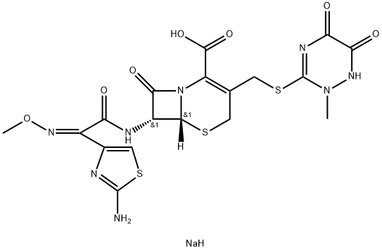 5-Thia-1-azabicyclo[4.2.0]oct-2-en-2-carbonsure, 7-[[(2-Amino-4-thiazolyl)(methoxyimino)acetyl]amino]-8-oxo-3-[[(1,2,5,6-tetrahydro-2-methyl-5,6-dioxo-1,2,4-triazin-3-yl)thio]methyl]-, Dinatriumsalz, [6R-[6α,7β(Z)]]-